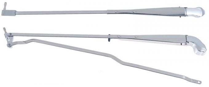 Redline Restomotive® Camaro/Firebird 70-81 (Hidden Arm Style) Brushed Wiper Arm - Pair (R+l) LG-00-1950-A