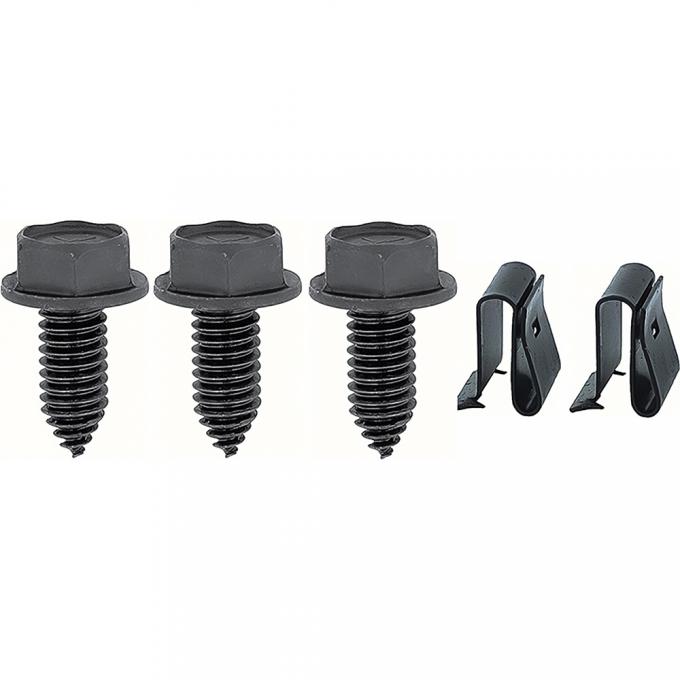 Redline Restomotive® 1967-1969 Camaro / Firebird Upper Fan Shroud Bracket Hardware Set