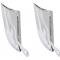 Redline Restomotive® Camaro 70-73 Std (1 Pair) Ft. Bumper Guard Chrome LG-00-1921