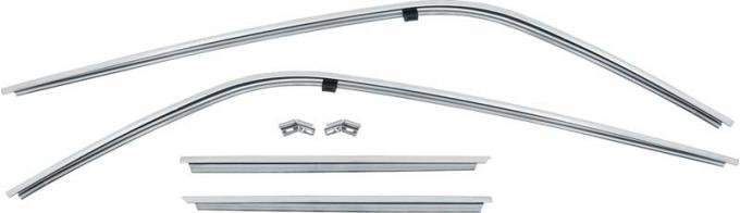 Redline Restomotive® Camaro/Firebird 67 Roof Rail Inner Weatherstrip Metal Channel Set LG-00-430