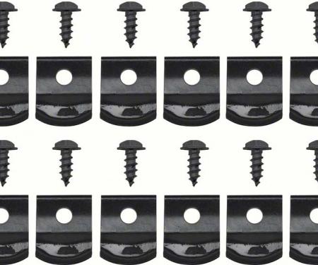 Redline Restomotive® 1962-1976 GM Car & Truck 24 Piece Rocker Molding Clip and Screw Set