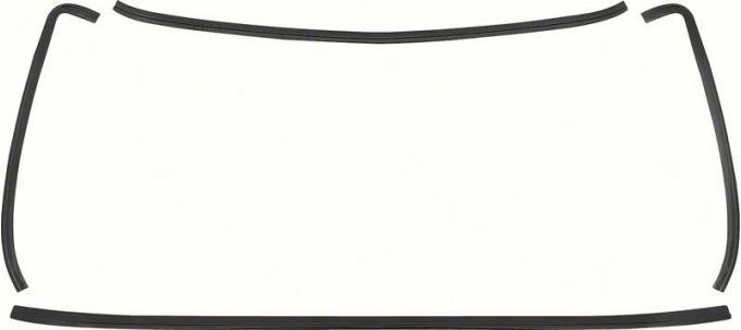 Redline Restomotive® Camaro/Firebird 75-81 RR. Window Moulding Set - 4 Pcs (Black Anodized) LG-00-1596-A