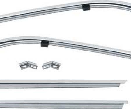 Redline Restomotive® Camaro/Firebird 67 Roof Rail Inner Weatherstrip Metal Channel Set LG-00-430
