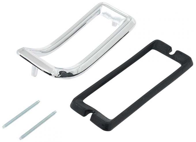 Redline Restomotive® Mustang 67 exc.shelby (Use 6 Per Car) Taillight Bezel - Chrome, 1 Pc LG-10-240