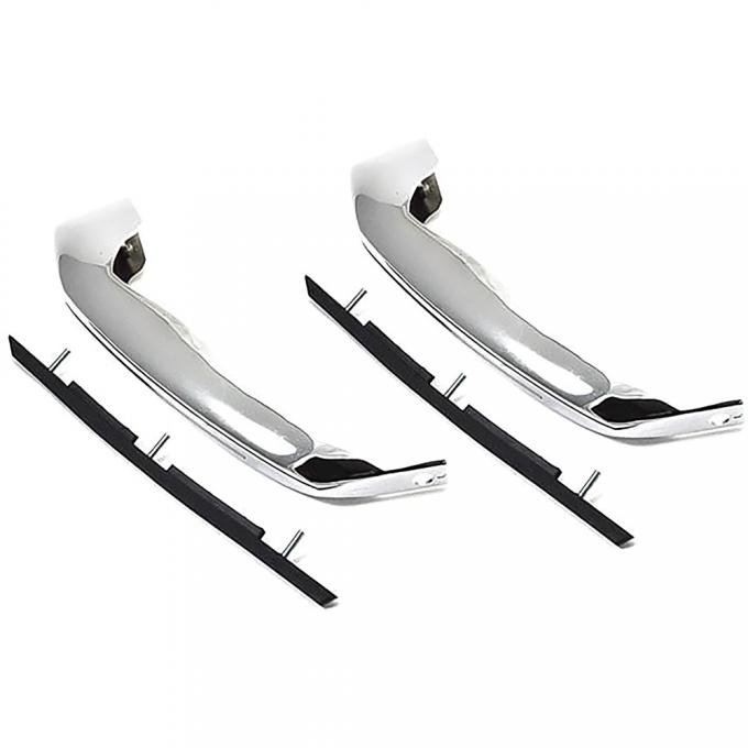 Redline Restomotive® Chevelle/El Camino 71-72 (W/Cushions) Ft. Bumper Guard - 1 Pair LG-00-1147