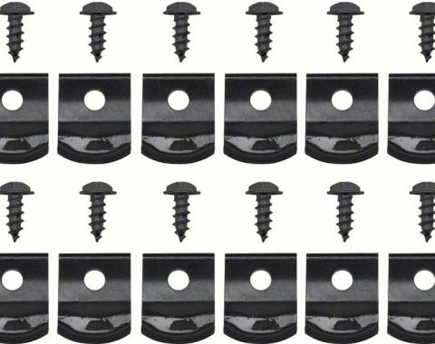 Redline Restomotive® 1962-1976 GM Car & Truck 24 Piece Rocker Molding Clip and Screw Set