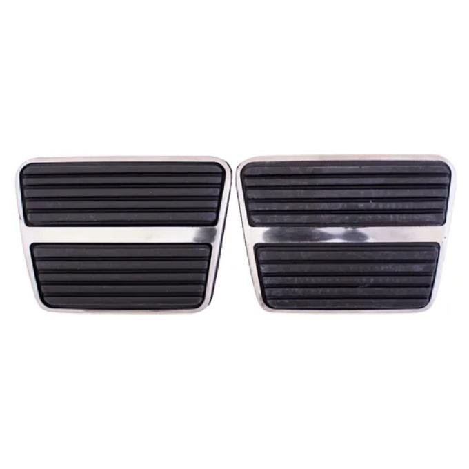 Redline Restomotive® 1967-1982 GM Car Manual Transmission  (Clutch and Brake) Pedal Pad and Trim Kit