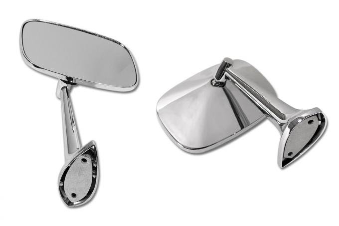 Redline Restomotive® 1968-1974 Chevrolet Corvette Outside Mirrors with Mounting Kits