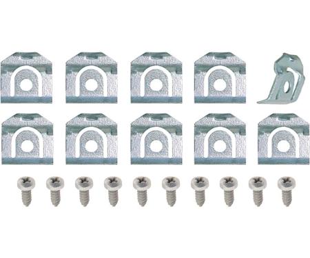 Redline Restomotive® 1965-1976 GM Car 20 Piece Windshield / Rear Window Molding Clip Set with Screws